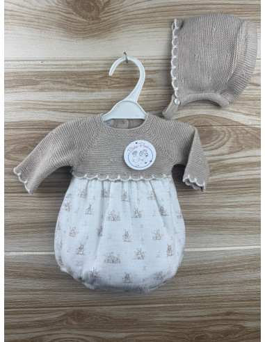 Pelele Lana Colección Nela 26425 Piedra