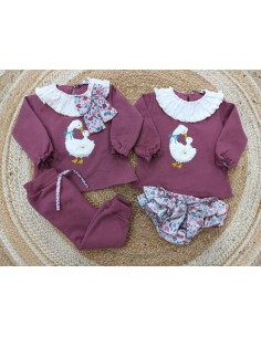 Conjunto Falda Braguitas Mamá Pata 10997 2