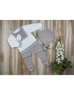 Conjunto Lana AF9902 Angora/Crudo