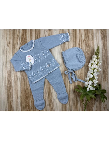 Conjunto Lana AF9903 Brisa/Blanco