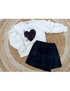 Conjunto Falda Niña Corazon 441