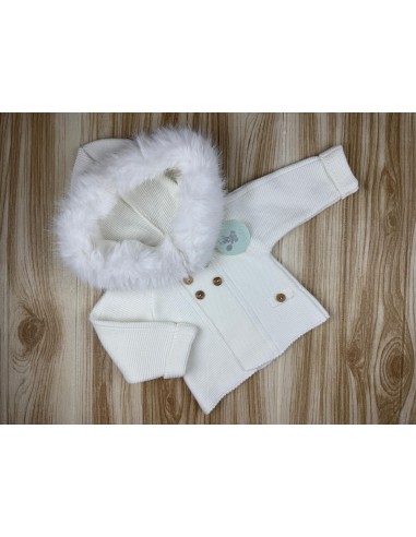 Abrigo Lana Pelos 26A5603 Blanco (Pelo...