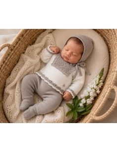 Conjunto Lana AF9902 Angora/Crudo