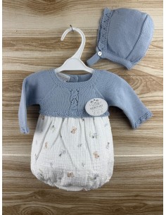 Pelele Lana Niebla 26442 Azul Hielo