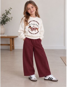 Chandal Pantalon Palazzo Burdeos