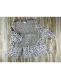 Vestido Chalequillo Lana Camel LVA-1669-M3