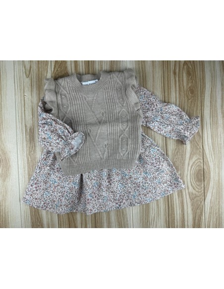 Vestido Chalequillo Lana Camel LVA-1669-M3