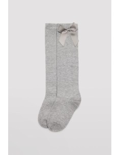 Calcetin Alto Algodon Lazo 02855 Gris Jaspe