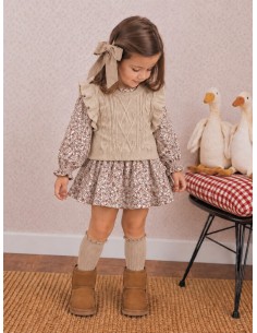 Vestido Chalequillo Lana Camel LVA-1669-M3