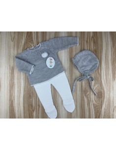 Conjunto Lana AF9912 Gris/Blanco 2