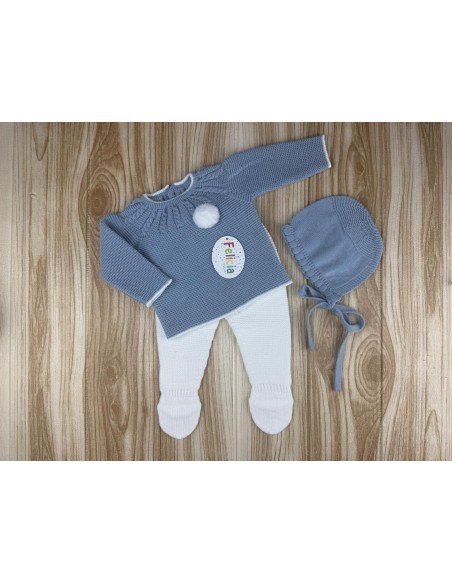 Conjunto Lana AF9912 Azul/Blanco