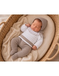 Conjunto Lana AF9916 Blanco/Camel