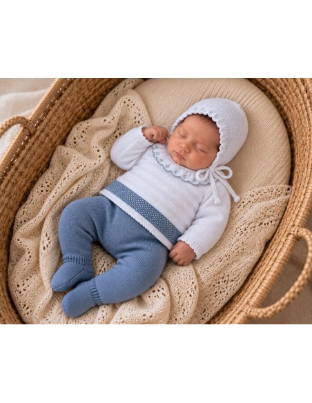 Conjunto Lana AF9916 Blanco/Azul