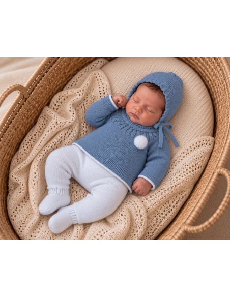 Conjunto Lana AF9912 Azul/Blanco