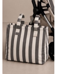 Bolso Carro Rayas Gris Marengo