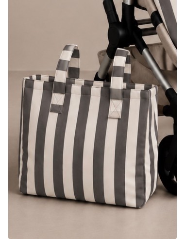 Bolso Carro Rayas Gris Marengo