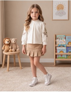 Conjunto Falda Pantalón Arena
