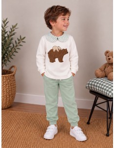 Chándal Niño Oso Verde