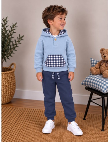 Chándal Niño Vichy Azul 11037