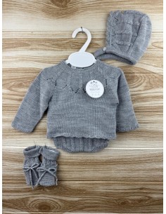 Conjunto Lana 4 Piezas "Familia Campo" 26353 Gris