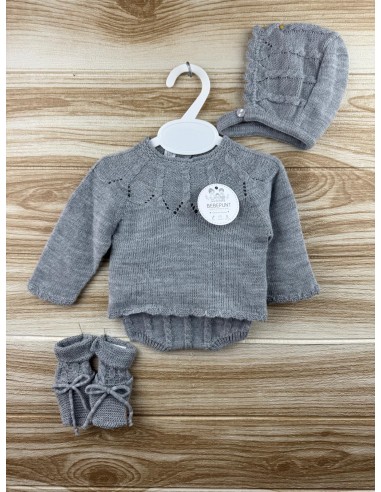 Conjunto Lana 4 Piezas "Familia Campo" 26353 Gris
