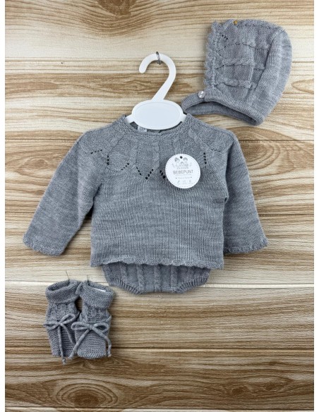 Conjunto Lana 4 Piezas "Familia Campo" 26353 Gris