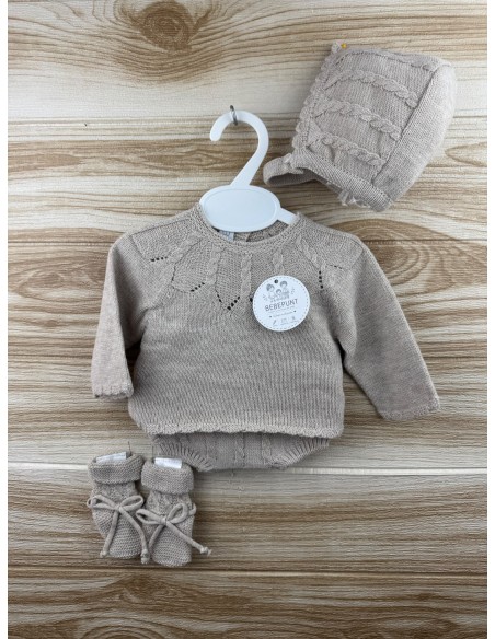Conjunto Lana 4 Piezas "Familia Campo" 26353 Piedra