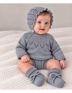 Conjunto Lana 4 Piezas "Familia Campo" 26353 Gris