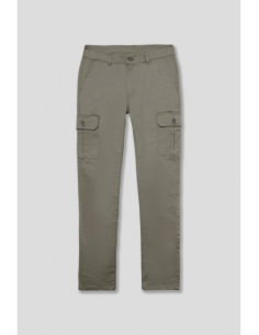 Pantalon Chino Cargo 95061 Gris Oscuro
