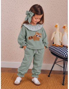 Chandal Niña Verde Empolvado