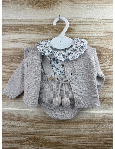 Conjunto Lana 3 Piezas Piedra
