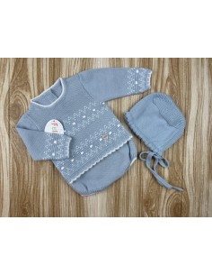 Conjunto Lana AF9952 Brisa/Blanco