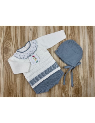 Conjunto Lana AF9954 Blanco/Azul