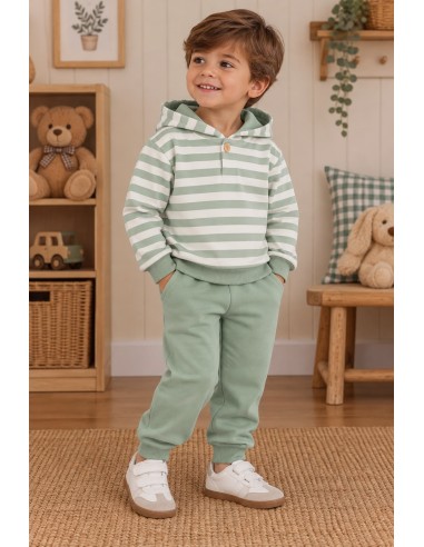Chandal Niño Rayas Verde 11041
