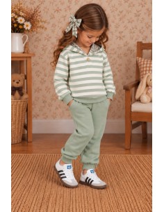 Chandal Niña Rayas Verde 11040