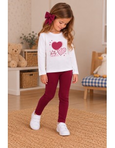 Conjunto Legging Corazon Rojo