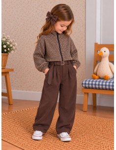 Conjunto Bomber Pata de Gallo Pantalon Traje Correa A Juego