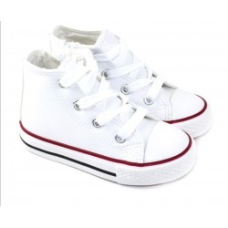 Botitas Zapatillas Polipiel Blanca Mod.148-149-150