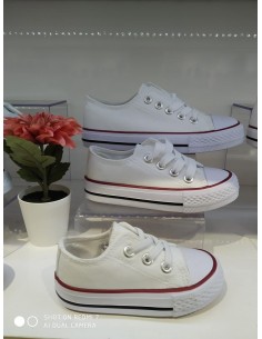 Zapatillas Polipiel Blanca Mod.140-141-142