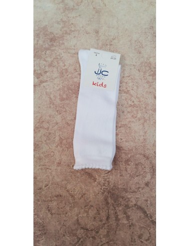 Calcetin Liso Jc Algodon Blanco 52600