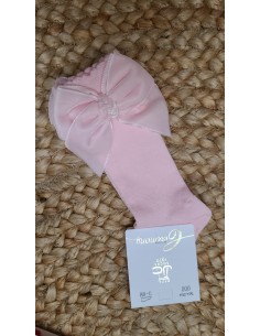 Calcetin Algodon Lazo Terciopelo 57600 Rosa