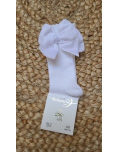 Calcetin algodon lazo terciopelo 57600 Blanco