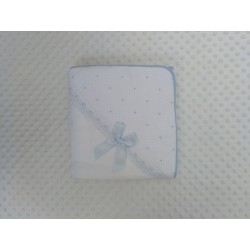 Capa de Baño Lazo Fondo Blanco 80x80