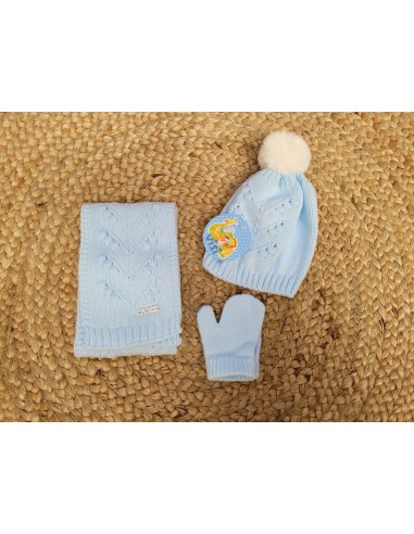 Conjunto Gorro, bufanda y manoplas Mod.557