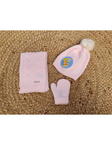 Conjunto Gorro, bufanda y manoplas Mod.557