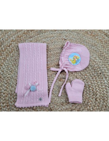 Conjunto Gorro, bufanda y manoplas Mod.552 Maquillaje